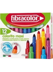 KEÇELİ KALEM 12 Lİ JUMBO COLORİTA MAXİ 10630 / FİBRACOLOR